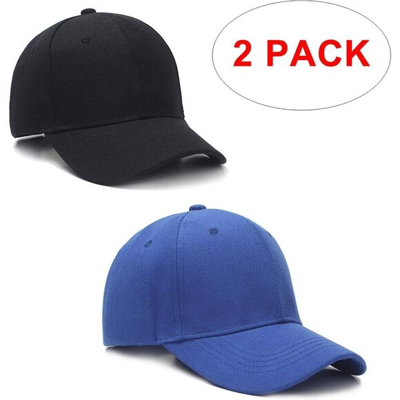 2 Packs Royal-blue+black Baseball Cap Golf Dad Hat For Men And Women main image 5